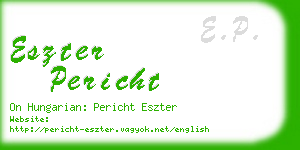 eszter pericht business card